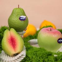 Bougie parfumée artisanale en forme de fruit, style ferme, dans une boîte en bois, bougie d'aromathérapie, décoration de maison pour les fêtes, ensemble de bougies cadeau