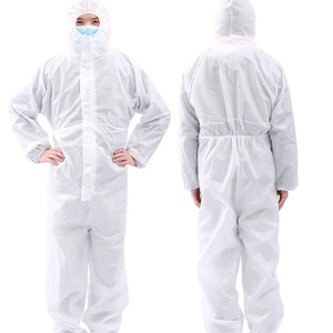 Stock d'usine pas cher <span class=keywords><strong>PP</strong></span> non tissé combinaison vêtements de sécurité jetables blanc noir couleur <span class=keywords><strong>PP</strong></span> combinaisons - Product Image 1
