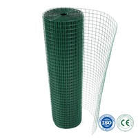 Rouleau de grillage soudé en vinyle vert de 1/2 pouce pour clôture de volailles et protection des poulaillers