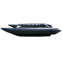 Catamaran gonflable CE 4,3 m haute vitesse Thundercat en PVC avec moteur hors-bord 40 CV, pour 6 personnes, utilisation lac et rivière, design Zapcat, bateau Q