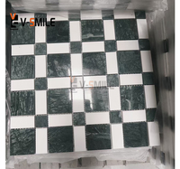 Cuisine Triangle Waterjet Marbre Hexagone Diamant Carrelage Irrégulier Marbre Blanc Carrare Waterjet Mosaïque