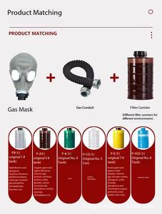 Masker Gas <span class=keywords><strong>Respirator</strong></span> Anti-Toksik Jm1 yang Dapat Digunakan Kembali dengan Tabung Udara 0.5m, Filter Karbon Aktif yang Dapat Diganti, Perlindungan dari Amonia dan Amina - Product Image 5