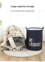 Panier à linge en toile pliable panier de rangement étanche organisateur de maison panier à linge avec cordon de serrage pour vêtements de pépinière