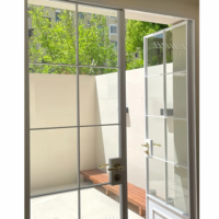Ventanas Arqueadas y Elegantes de Vidrio Curvo de Aleación de Aluminio, Estilo Francés Retro, para Salas de Estar y Baños