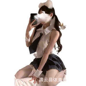Man Yu Lingerie Érotique Pure et Sexy, Tenue d'Étudiante JK, Vêtements Passionnés, Ensemble de Tentation Uniforme Féminin 9215 - Product Image 3
