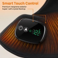 Pembalut Bahu Elektrik Berpemanas 4 Tingkat Pengaturan Suhu 45-60C Kontrol USB Poliester Penghangat Leher dan Punggung untuk Rumah Kantor Grosir
