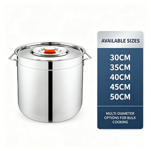 Olla para Sopa de Acero Inoxidable para Cocina Comercial, Moderna, Resistente al Calor, de Gran Capacidad, con Aislamiento Térmico - Product Image 3