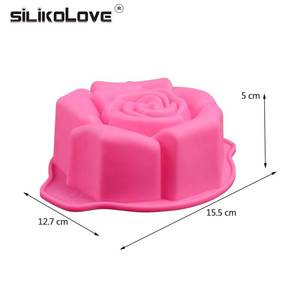 MUYULINS Beautiful Rose Shape Household Baking Pan DIY Cake <b>Tool</b> Mold 100% Eco-friendly Food Grade <b>Silicone</b> - Product Image 6