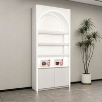 Meuble de présentation cosmétique mural LED personnalisable, durable, étanche et écologique pour magasin de maquillage