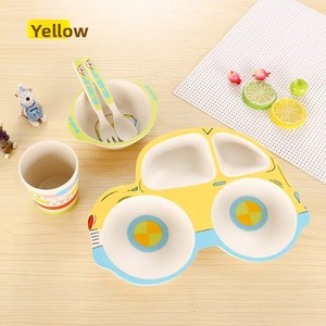 Cartoon Eco-Friendly <strong>Children's</strong> Tableware 5-Piece <strong>Set</strong> Baby Divided <strong>Plate</strong> Japanese &amp; Korean Design Kindergarten Gift <strong>Set</strong> - Product Image 4