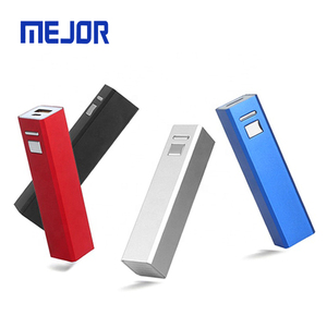 Hình chữ nhật màu xanh nhôm laddare Ống Powerbank 2600mAh xách tay Tubo sạc điện thoại mini ngân hàng điện - Product Image 5