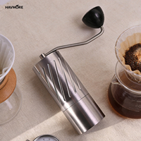 Desain Klasik Penggiling Kopi Manual Genggam Bahan Stainless Steel 420 Model G60 untuk Penyeduhan Presisi