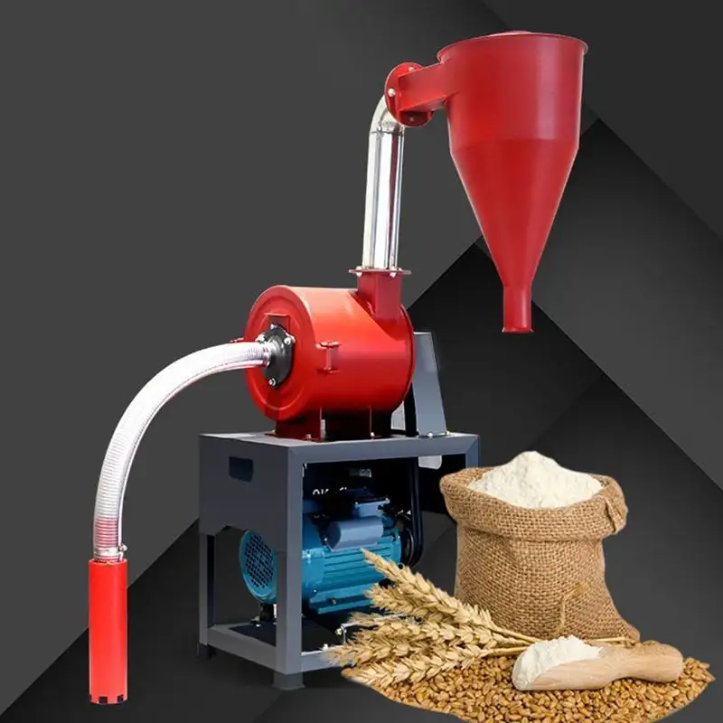 Kendinden emişli un değirmeni biber karabiber pirinç buğday mısır tahıl mısır değirmeni taşlama freze kırma makinesi