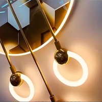 Lampu Akrilik LED Dekorasi Seni Lukisan Hewan Still Life Cetak UV Kristal Porselen Dekorasi Dinding