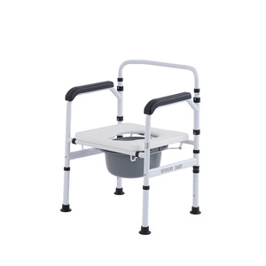<span class=keywords><strong>Chaise</strong></span> de toilette portable pliable en alliage d'aluminium pour personnes handicapées, fauteuil roulant manuel pour la douche et la salle de bain - Product Image 4