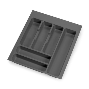 EMUCA Optima antracite grigio 450mm modulo cassetto cucina 16mm lati plastica vassoio posate modello 8333123 - Product Image 1