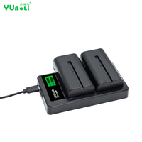 Lot de 2 chargeurs USB doubles NP-F970 pour batteries Sony NP-F970 F960 F750 F570 F550, également compatibles avec Panasonic VW-VBD1 VBD2 VBC70