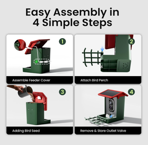 Comedero para Pájaros con Cámara Inteligente, Comedero con IA, Vista en Vivo, Alertas <span class=keywords><strong>de</strong></span> Visita Instantánea, Captura <span class=keywords><strong>de</strong></span> <span class=keywords><strong>Video</strong></span> HD, para Entusiastas <span class=keywords><strong>de</strong></span> la Observación <span class=keywords><strong>de</strong></span> Aves - Product Image 2
