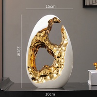 Céramique Golden Egg Décoration Maison Luxe Décor Accessoires Chine Sculpture Moderne Simple Moderne Haut de Gamme Salon
