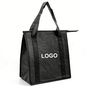 กระเป๋าส่งอาหารกันน้ำรักษ์โลกแบบมีฉนวน กระเป๋าเก็บความเย็นสำหรับใส่ของชำแบบกำหนดเองพร้อมโลโก้ - Product Image 2