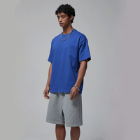 T-shirts épais pour hommes, coupe oversize à épaules tombantes, 100% coton, vierges, personnalisables avec logo, style streetwear
