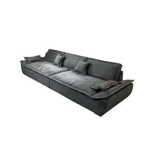 <b>Sofa</b> L-Shaped Straight Creamy Fabric Upholstered Foam Filling Living Room Furniture - Product Image 5
