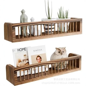Wooden <b>Wall</b> <b>Mounted</b> Kitchen Spice Rack Rectangle Durable Multipurpose Storage <b>Shelf</b> For Kitchen Bathroom Living Room - Product Image 4