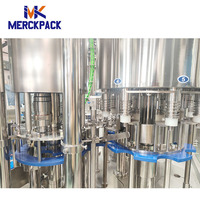 Machine de remplissage automatique rotative 3-en-1 pour bouteilles PET en plastique, eau minérale pure, prix usine, ensemble complet