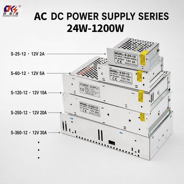 High Quality 5V 12V 24V 36V 48V SMPS Switch Mode Power Supply 25W 100W 150W 200W 350W 500W LED CCTV AC DC Switching Power Supply