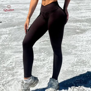 Leggings Push up Fitness senza cuciture per il controllo della pancia a vita incrociata per donne <span class=keywords><strong>abbigliamento</strong></span> <span class=keywords><strong>sportivo</strong></span> <span class=keywords><strong>sportivo</strong></span> <span class=keywords><strong>sportivo</strong></span> da <span class=keywords><strong>donna</strong></span> - Product Image 1
