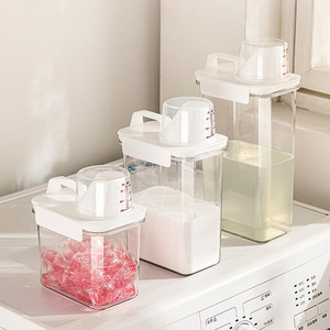 Caja de almacenamiento de detergente para ropa, contenedor de plástico rectangular de 1100Ml, 1800Ml, 2300Ml, para almacenamiento en el baño, necesidades diarias - Product Image 2