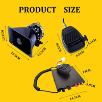 Kit de haut-parleurs de klaxon d'amplificateur de sirène 150W système de feux d'avertissement d'urgence de véhicule