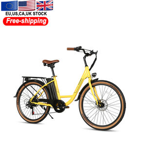 EU Warehouse 36V 10.4Ah Removable Battery Smart Controller 7 Speed City Style Adult Electric City Bicycle with Rear Hub Motor - Product Image 1