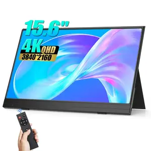 15.6 inch Monitor Gaming Type-c 3840 x 2160 Portable 4K Monitor 12V DC Input 100% RGB Color 10mm Super Slim for PS4 Display
