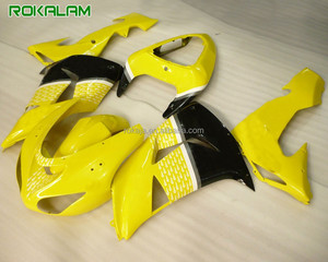 Kit de carenado para Kawasaki ZX10R 2006 2007 ZX 10R, amarillo, negro, ELF, carenados de carrera, 06 07, - Product Image 1