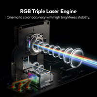 Projecteur laser à ultra courte focale BYINTEK Coco 1 Max, cinéma maison intelligent, triple laser haute fréquence de rafraîchissement, projecteur 4K pour home cinéma