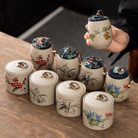 Recipiente Hermético de Cerámica Pequeño, Hecho a Mano, de Lujo, para Almacenamiento de Té, Estilo Retro Kung Fu