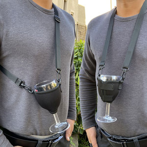 Многоразовый экологически чистый изолированный держатель для бокала для шампанского, виски, бокал для вина, чехол с шнуром, подходит для бокалов 200-500 мл - Product Image 4