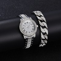 Montre-Bracelet Diamant pour Femme avec Bracelet, Montre de Luxe à Quartz, Vente Chaude en Gros sur Plateformes Transfrontalières