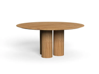 Meubles de style bois rond noir, table à manger en chêne massif avec 6 chaises en bois pour salle à manger