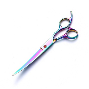 FYD 7 pouces ours en peluche chien fourrure coupe et toilettage cisailles différentes couleurs en acier inoxydable ciseaux à poils d'animaux ensemble - Product Image 3