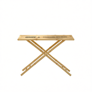 Mesa Plegable de Bambú para Exteriores, 43.3x21.7x29.5 Pulgadas, Muebles Rústicos para Patio - Product Image 1