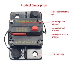 50A 80A 100A 120A 130A 150A 175A 200A <span class=keywords><strong>12V</strong></span> 48VDC protecteur de Surcharge <span class=keywords><strong>Fusible</strong></span> Pour Voitures Automobiles Imperméable Marin de <span class=keywords><strong>Disjoncteur</strong></span> de Réinitialisation - Product Image 3