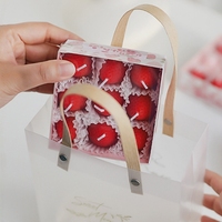 Bougie parfumée best-seller, luxe, artisanale, mignonne, en forme de macaron à la fraise, bougies aux fruits sucrés pour cadeau de fête