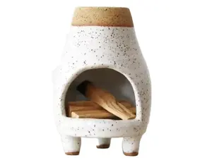 Support Palo Santo en céramique de porcelaine mouchetée nordique de nouveauté pour le support en bois de parfum de sauge et l'attrape-cendres