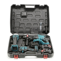 Ensemble d'outils électriques sans fil au lithium rechargeable avec perceuse à percussion, meuleuse d'angle et clé à chocs