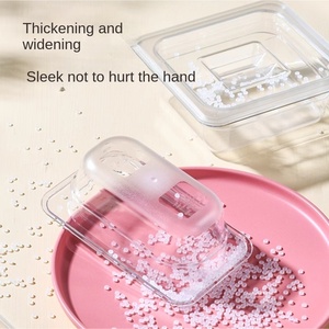 Nhà bếp hiện đại acrylic nhựa thực phẩm chứa hình chữ nhật màu đen hiển thị thương mại tủ cho - Product Image 2