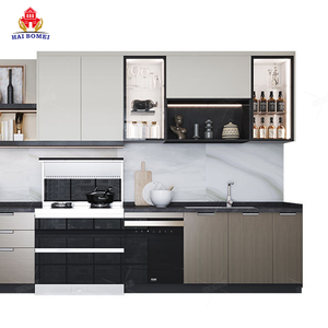 Nhôm PVC Hàng Đầu Đầy Đủ Thiết Lập Đồ Nội Thất Xách Tay Hiện Đại Thạch Anh Cơ Sở Phẳng Gói Phong Cách Châu Âu Ý Đơn Giản Tủ Bếp Bộ - Product Image 5