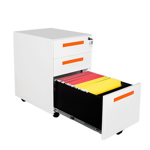 Meuble de bureau moderne de haute qualité avec 3 tiroirs verrouillables en métal, gain de place, vente directe d'usine, pour bureau, maison, école - Product Image 3