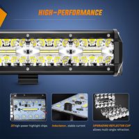 420W Triple rangée 20 pouces barre lumineuse LED étanche IP68 lumière de travail pour 4x4 accessoires automobiles conduite tout-terrain sur camions véhicules
